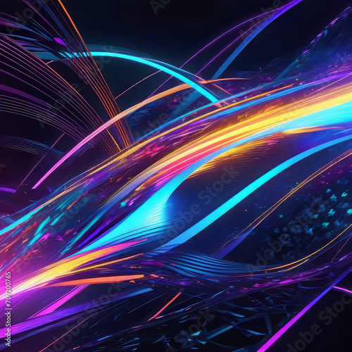 Digital abstract background of technological processes  neural networks and artificial intelligence from graphic shapes  abstract backgrounds for design 