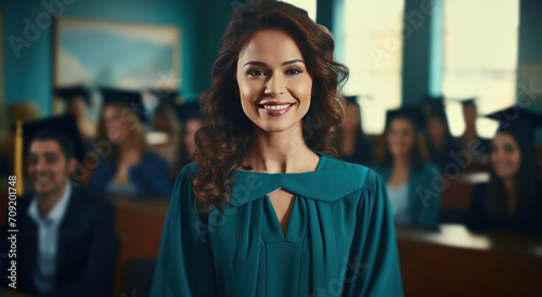 smiling woman in classroom
