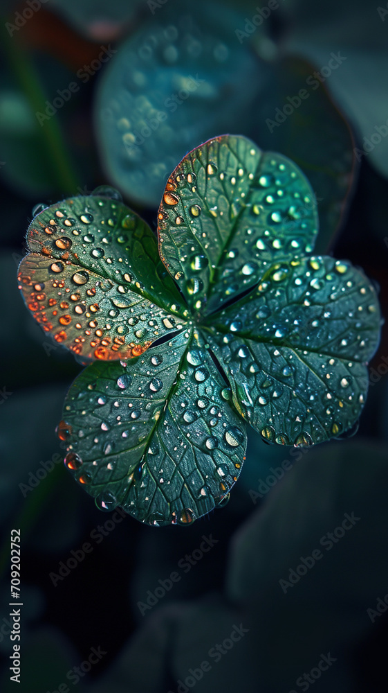 shamrock leaf. dew drops on leaf, macro or close up. st. Patrick's day concept shamrock leaf. dew drops on leaf, macro or close up. st. Patrick's day concept