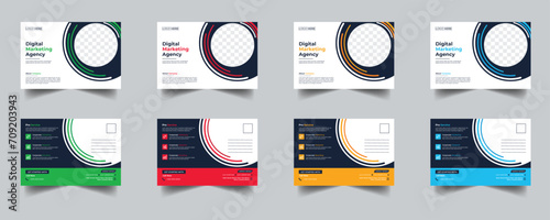 Modern Creative Corporate Post Card Template, Vector Template for Opening Invitation Editable, Professional Business Postcard Design, Event Card Design, Invitation Design, Direct Mail EDDM Template