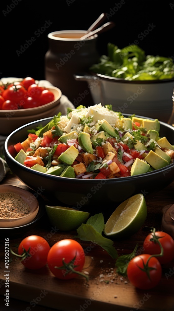 Bowl of salad UHD wallpaper