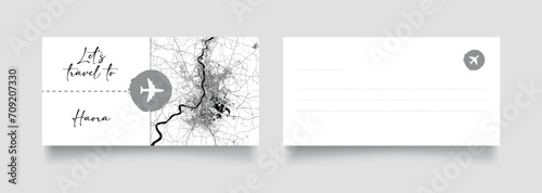 Travel Coupon to Asia India Haora postcard vector illustration
