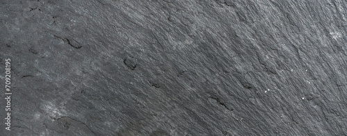 Obraz na płótnie Old black slate stone texture, background or wallpaper