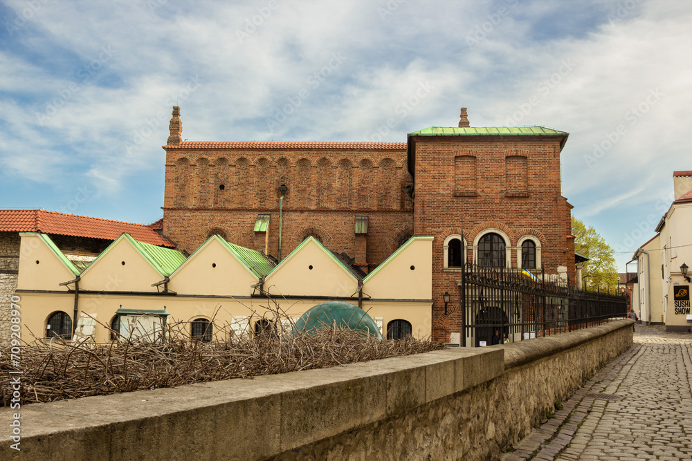 The ancient synagogue in Krakow that serves as a Jewish museum on Sheroka Street, Kazimierz, Krakow, Poland