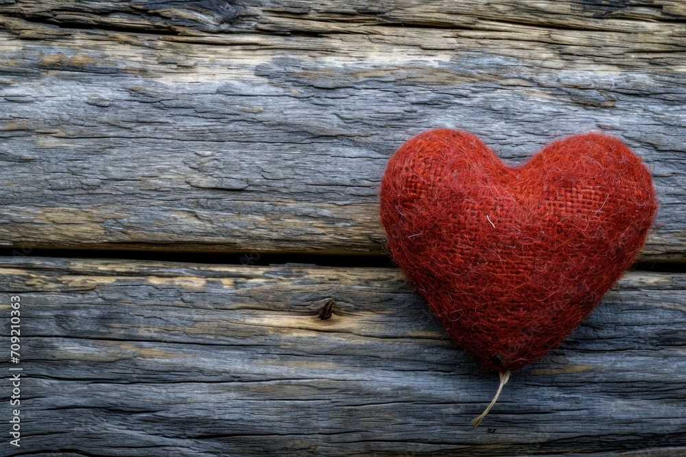 Valentine's Day Heart on Old Wood Card Valentine's Day Heart on Old Wood Card