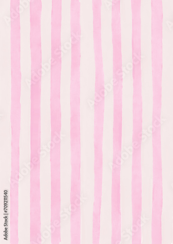 Fondo a rayas pintado estilo acuarela. Fondo a rayas rosado y beige con textura pintado a mano. Estilo coquette