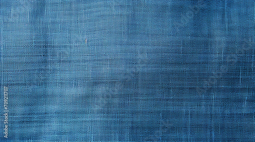 Closeup of blue fabric texture for background used. Pattern blue light denim, linen, natural cotton satin textile textured cloth burlap seamless canvas blank, generative AI