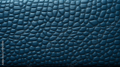  Closeup of seamless blue leather texture background, surface material for fashion pattern luxury wallet components with fabric exclusive, generative AI