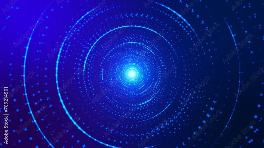 Abstract digital background. Big data visualization. Circular rotations of fantasy circle of colorful particles, beautiful color spiral. 3d rendering. Abstract digital background. Big data visualization. Circular rotations of fantasy circle of colorful particles, beautiful color spiral. 3d rendering.