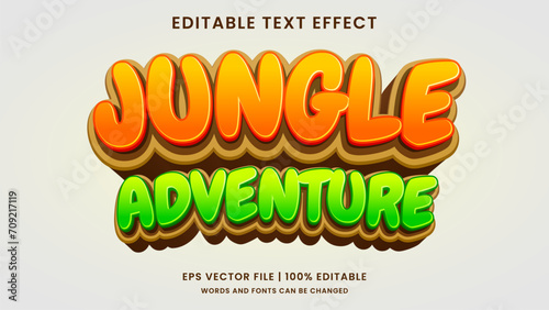 Jungle adventure 3d editable text effect