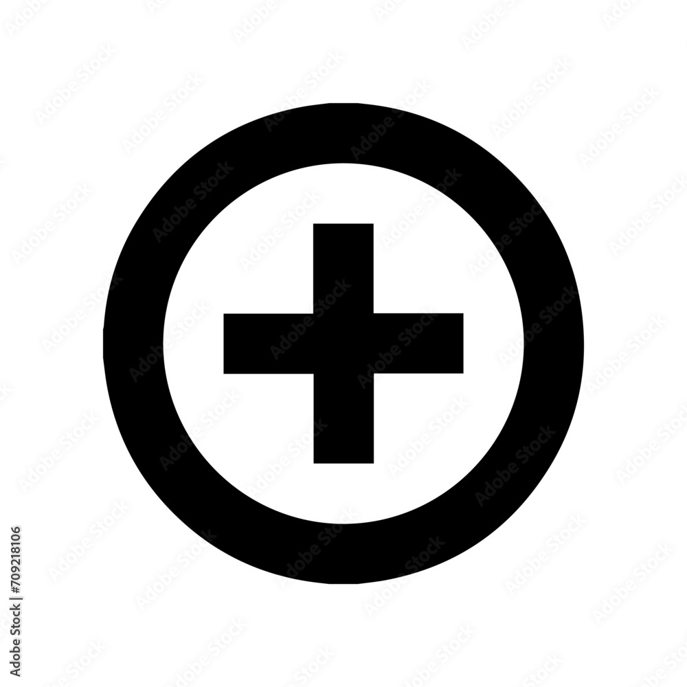 Add icon vector. Plus icon sign symbol vector. Medical cross vector icon illustration isolated on white background Add icon vector. Plus icon sign symbol vector. Medical cross vector icon illustration isolated on white background
