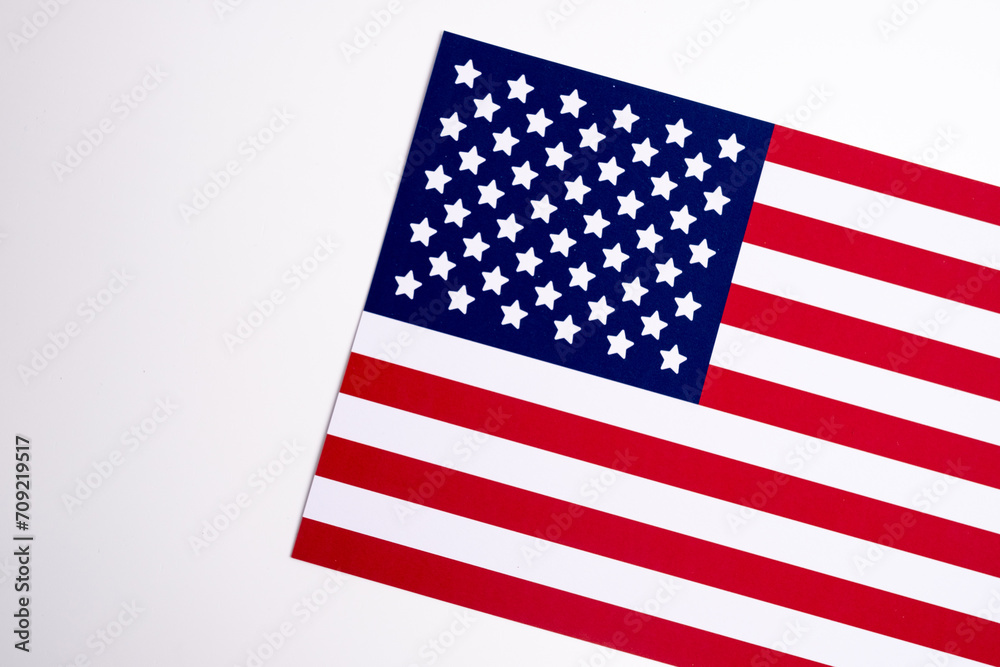 Obraz premium American flag. Independence Day in United States of America. Fourth of July. USA flag. Happy national americans annual holiday. Country freedom day. Patriotic event poster 