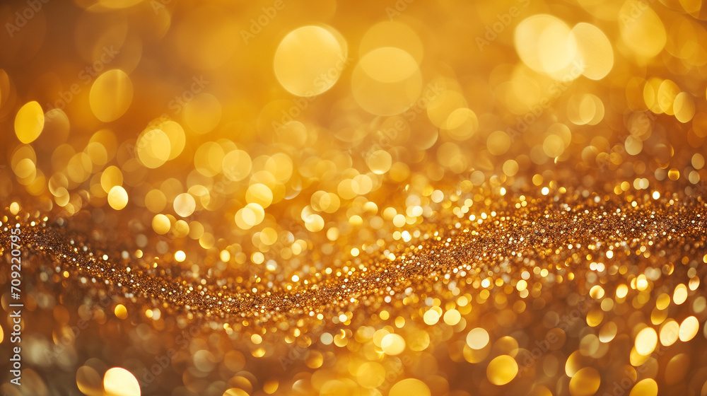 wallpaper or background, a surface covered in golden glitter. The glitter is illuminated and sparkling under the light, creating a magical and festive atmosphere. wallpaper or background, a surface covered in golden glitter. The glitter is illuminated and sparkling under the light, creating a magical and festive atmosphere.