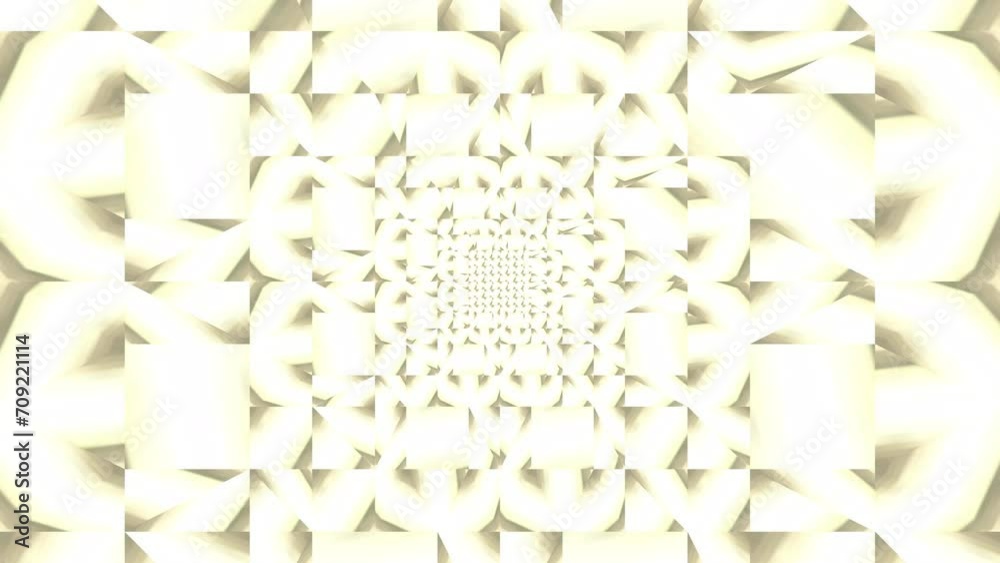 Futuristic kaleidoscope pattern background.Abstract background.  Seamless loop video. 