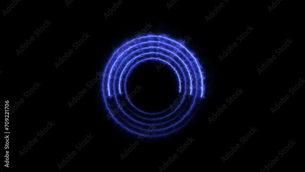 Abstract neon glowing circle loading bar purple color. Black background UHD 4k illustration. Abstract neon glowing circle loading bar purple color. Black background UHD 4k illustration.