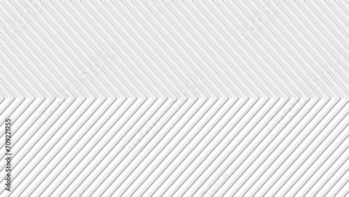  Abstract white right arrow line. White background 4k illustration.