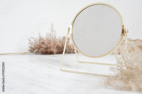 dressing table with a mirror, boho, Scandinavian style