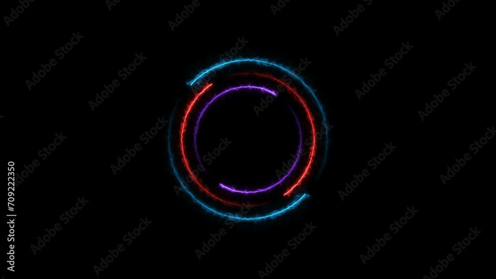 Abstract neon glowing circle loading bar colorful illustration . Black background UHD 4k illustration Abstract neon glowing circle loading bar colorful illustration . Black background UHD 4k illustration