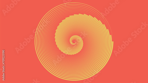 Abstract retro color spiral vortex spinning round background.