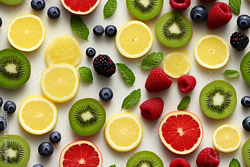 background of fruits and citrus fruits