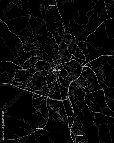 Södertälje Sweden Map, Detailed Dark Map of Södertälje Sweden