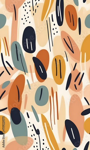 Brushstroke Shapes Pattern Abstract Artwork Colors Painting Colorful Wall Art Design