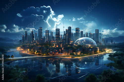ecologically technological innovative city of the future