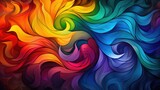 Psychedelic Swirls: Mesmerizing Swirling Colors and Shapes, Vivid Changing Patterns, Hypnotic Psychedelic Effect