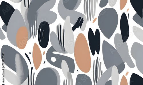 Brushstroke Shapes Pattern Abstract Artwork Colors Painting Colorful Wall Art Design