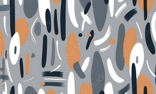 Brushstroke Shapes Pattern Abstract Artwork Colors Painting Colorful Wall Art Design