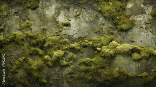 Mossy Forest Floor: Earthy Organic Pattern Resembling Moss-Covered Forest Floor with Green, Brown, Yellow Shades