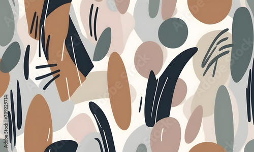 Brushstroke Shapes Pattern Abstract Artwork Colors Painting Colorful Wall Art Design