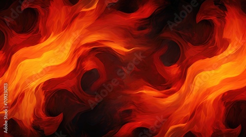 Fiery Lava Flow: Dynamic Flowing Lava Background with Intense Reds, Oranges, Yellows Creating Heat and Movement