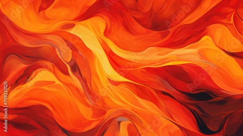 Fiery Lava Flow: Dynamic Flowing Lava Background with Intense Reds, Oranges, Yellows Creating Heat and Movement