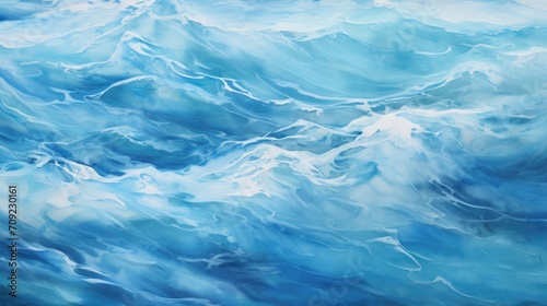 Sapphire Ocean Depths: Serene Ocean Depths in Deep Blue, Teal Hues with Subtle Highlights Suggesting Water Movement