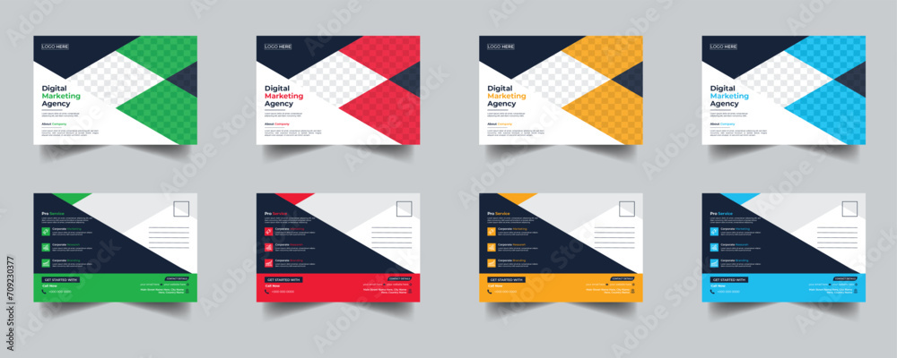 Modern Creative Corporate Post Card Template, Vector Template for Opening Invitation Editable, Professional Business Postcard Design, Event Card Design, Invitation Design, Direct Mail EDDM Template