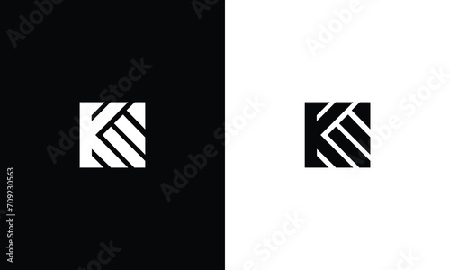 KE abstract vector logo monogram template