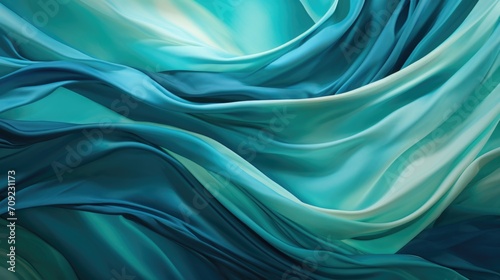 Teal Elegance: Oceanic Silk Symphony