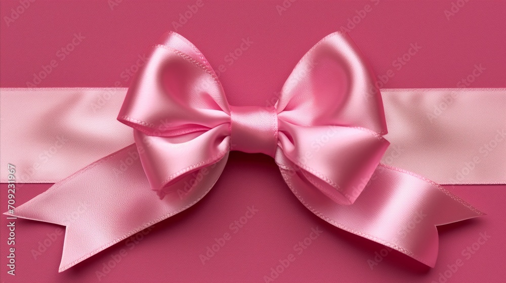 Pink and White Ribbon With Bow - Elegant and Charming Gift Decoration Pink and White Ribbon With Bow - Elegant and Charming Gift Decoration
