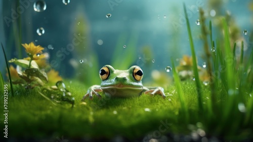 Beautiful and charming frog, wallpaper © Karolina