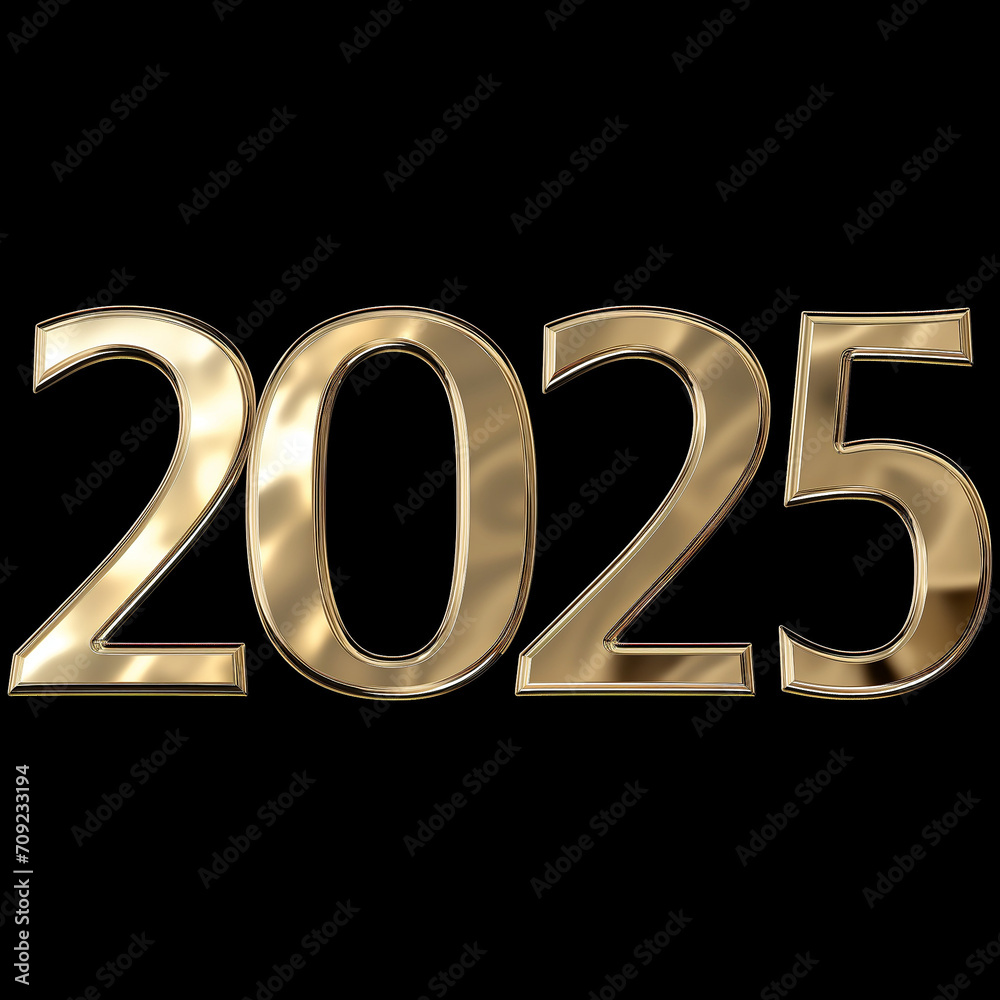  Jahreswechsel 2025 in schwarz mit goldenen Zahlen Stock Illustration Illustration 