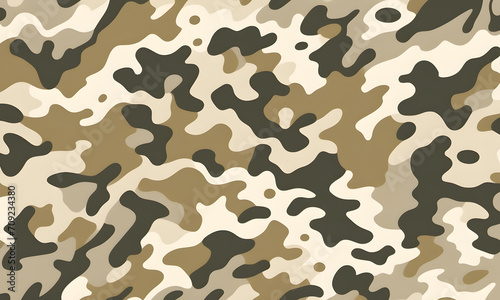 Cream Gold Camouflage Pattern Military Colors Vector Style Camo Background Graphic Army Wall Art Design