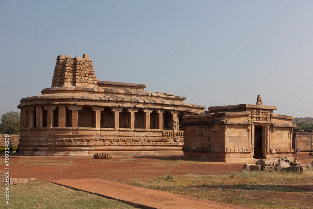 India temples of Aihole on a sunny winter day