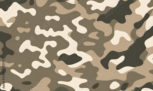 Desert Camouflage Pattern Military Colors Vector Style Camo Background Graphic Army Wall Art Design
