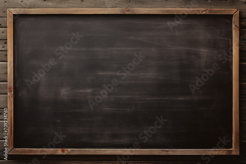 Blank blackboard with chalk on blackboard classroom blank