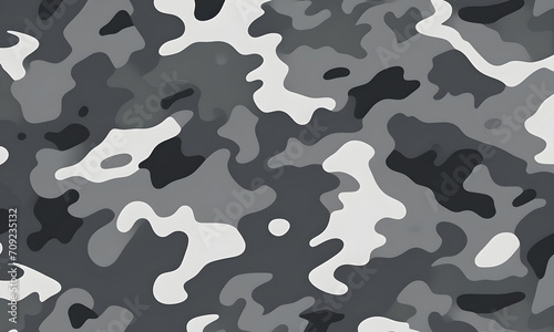 Greyscale Camouflage Pattern Military Colors Vector Style Camo Background Graphic Army Wall Art Design