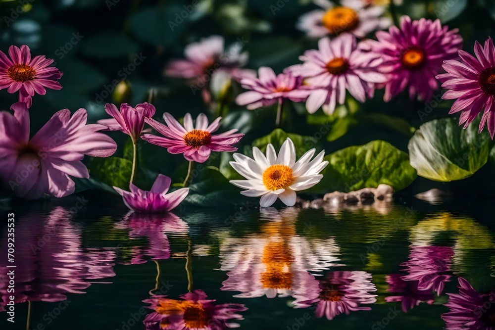flowers in water