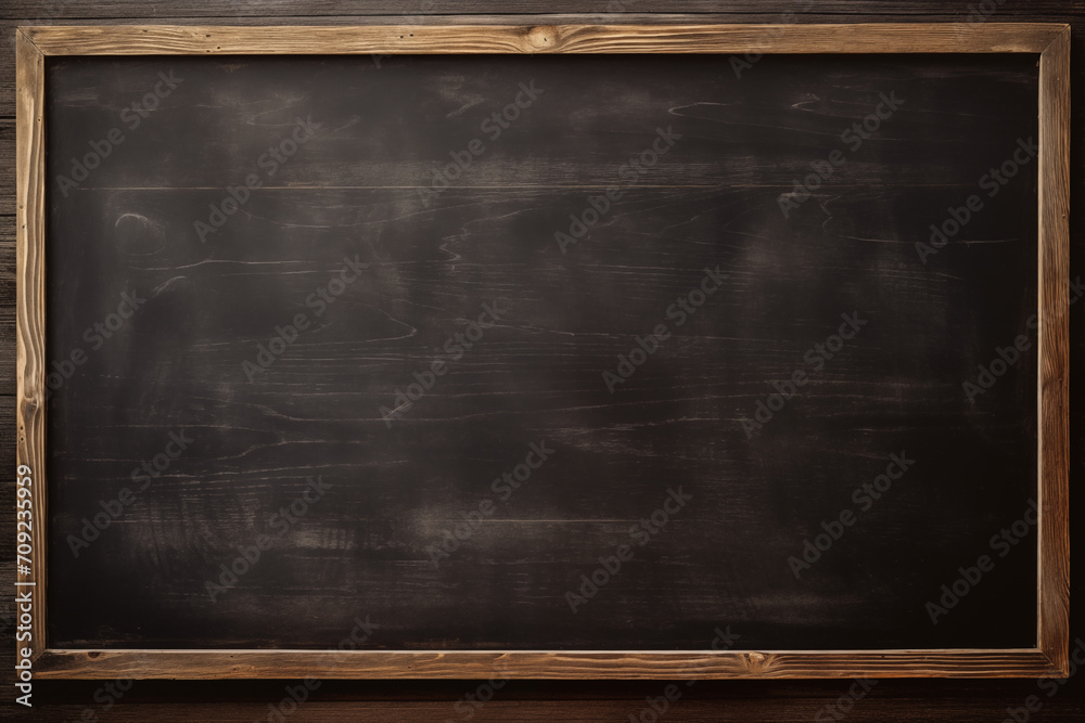 Blank blackboard with chalk on blackboard classroom blank - obrazy, fototapety, plakaty 