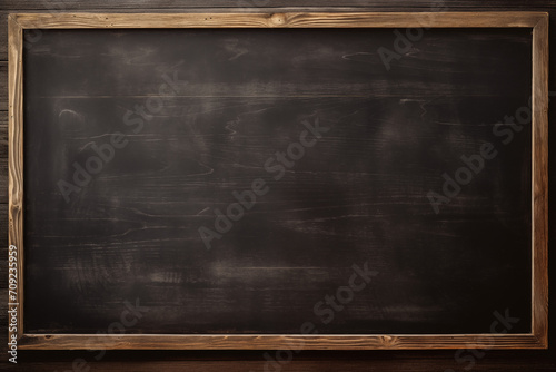 Blank blackboard with chalk on blackboard classroom blank photo
