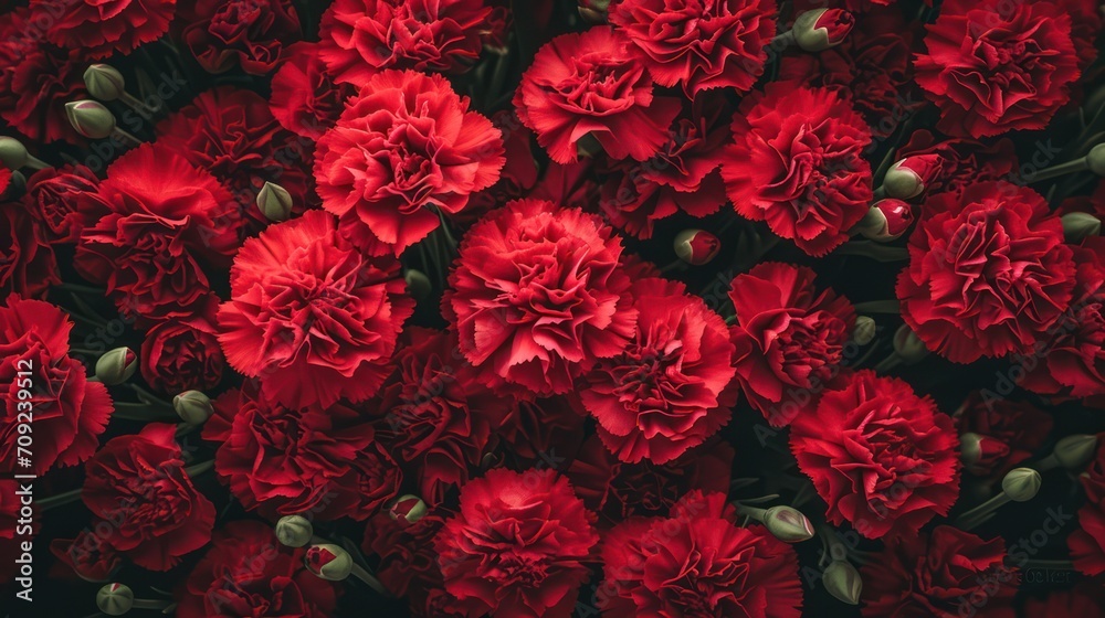 Carnations flowers with red petals Close Up. Natural wallpaper. Spring is here Carnations flowers with red petals Close Up. Natural wallpaper. Spring is here